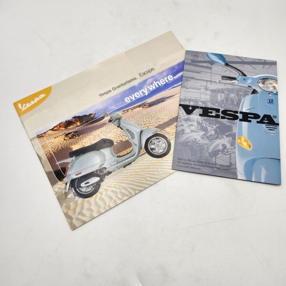 Original Vespa Granturismo Sales Brochure And Foldout Arlen Ness Dealer